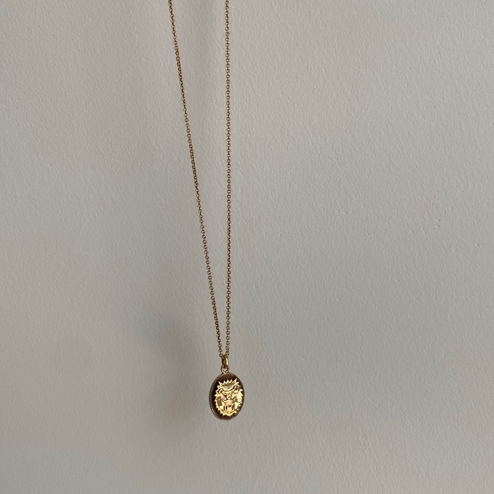 Mejuri Tarot Strength Lion Necklace